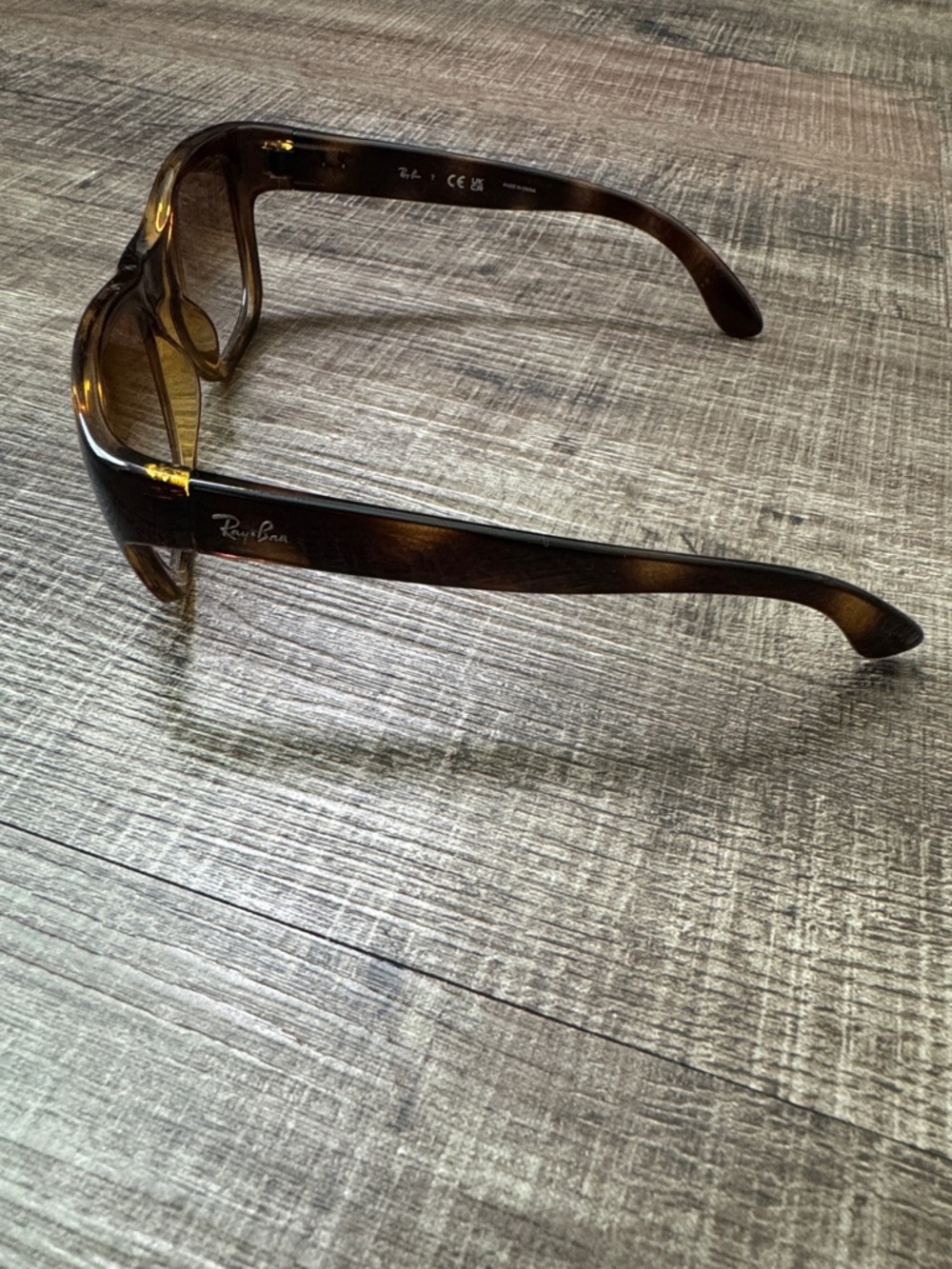 Ray-Ban Rb4194 Polished Light Havana/Brown Rectangle Sunglasses - Picture 3 of 12
